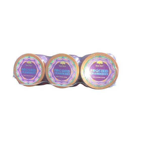 Lot of 3 tree hut frosted cranberry shea sugar bath scrub shower smooth - Picture 2 of 3